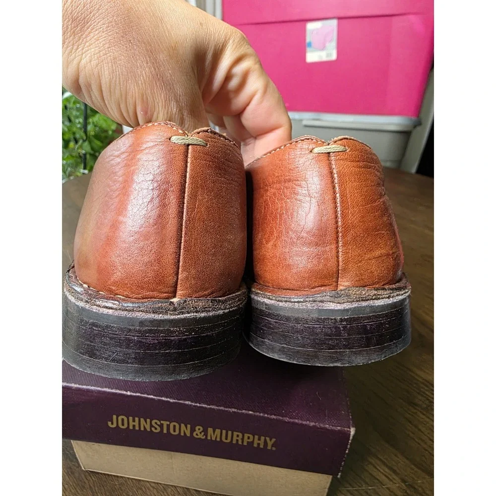 Mens Tommy Bahama Leather Slip On Shoes Sz 13  Split Toe Brown Loafers TB-315 75